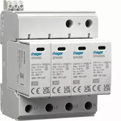 SPA931 SPD HAGER odvodnik prenapona T1+T2 B+C 4P 4M 12.5/50KA 1.5KV TNS