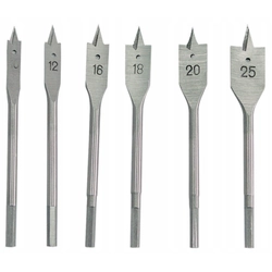 Spade drill bits for wood 6 pieces 10-25mm PROLINE 26406