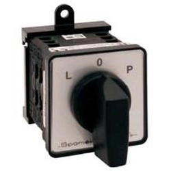 Spamel Cam switch 20A scheider 0-1 4 - paal gemonteerd op bureau, grijs-zwart - SK20-2.8210P03