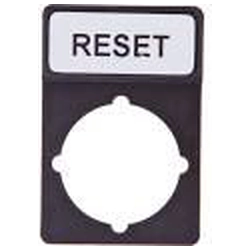 Spamel Placa descriptiva rectangular negra RESET (ST22-1901P07)