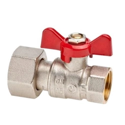 SPIN 1/2'' ball valve with butterfly for water meters with sealing