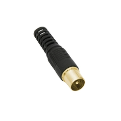 Spina antenna dritta NERO ORO lungo 50 Pz