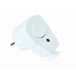 Spina portatile monofase ad angolo in plastica Awa 2P+Z 10/16A 230V bianco con interruttore e LED*