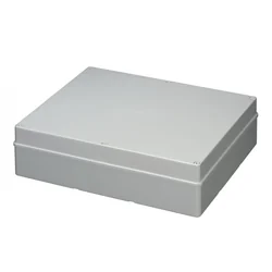 Square applied box 460x380x120mm IP56 for distribution junction ABS UV resistance without grommet smooth edges