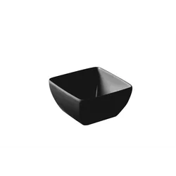 Square black melamine bowl 250x250 mm