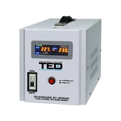 Стабилизатор на напрежението 3000W 230V с 2 Schuko и чисти синусоидални изходи + LCD екран със стойности на напрежението, TED Electric TED000187