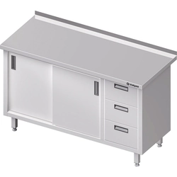 Stainless Steel Cabinet 3 Drawers (P) D.Sliding 160x70 Stalgast