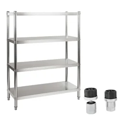 Stainless steel catering shelf 120x48,5x155cm