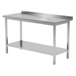 Stainless Steel Catering Table With Shelf 140x60 Hendi 811481