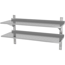 Stainless Steel Draining Shelf 2-Poziomy 130x40 Polgast 384134-Perf