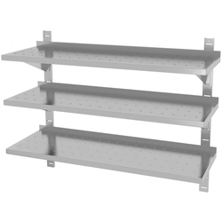 Stainless Steel Draining Shelf 3-Poz 80x40 Polgast 385084-Perf