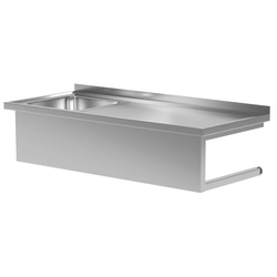 Stainless Steel Gastronomic Sink Hanging With Countertop 140x60 Depth 30 Polgast 211146-Wi