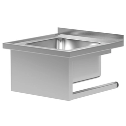 Stainless Steel Gastronomic Sink Wall-hung 70x70 Depth 30 Polgast 211077-Wi