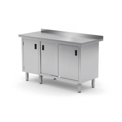 Stainless Steel Gastronomic Table + 2 Cabinets 140x60x85 Polgast 134146