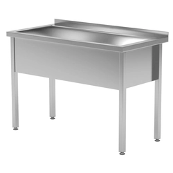 Stainless steel pool, 1-bowl sink 90x60x85 / 30 | Polgast