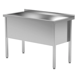 Stainless Steel Pool Gastronomic Sink 1-Kom 110x60x85/40 Polgast 205116/4