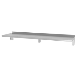 Stainless steel shelf, reinforced 190x30 | Polgast