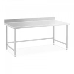 Stainless steel table - 180 x 90 cm - edge - load capacity 98 kg - Royal Catering ROYAL CATERING 10012640 RCAT-180/90-SPS