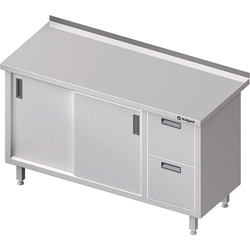 Stainless Steel Table With 2 Drawer Block (P) D.Sliding 180x60 Stalgast