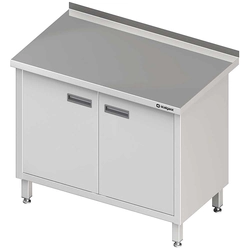 Stainless Steel Wall Table With Swing Doors 1100x600 Stalgast