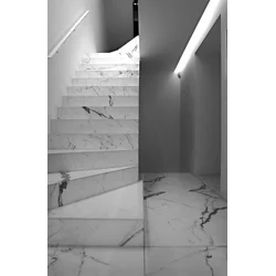 Stair tiles 160x30 WHITE MARBLE stone structure ANTI-SLIP