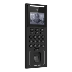 Standalone access control terminal with facial recognition Fingerprint Card M1 and camera PIN 2MP color LCD screen - Hikvision - DS-K1T321MFWX