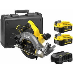 Stanley FatMax SFMCS550M2K-QW akumulátorová kotoučová pila 18 V | Pilový kotouč 190 mm x 30 mm | Řezání max. 65 mm | Carbon Brushless | 2 x 4 Ah baterie + nabíječka | V kufru