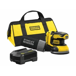 Stanley FatMax SFMCW220D1S-QW cordless eccentric sander 18 V | Carbon brush | 1 x 2 Ah battery + charger | In a cardboard box