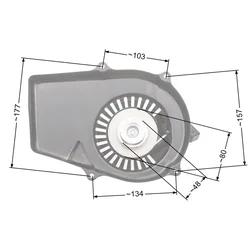 Starter Chinese generatoren Hecht Gg950 2-Suw Kunststof aandrijving besteld 95003400 Nz620