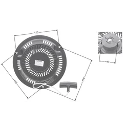 Starter Nac T475 T575 T675 Kovinsko ohišje Market Kosilnice Nz244