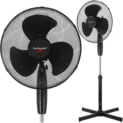 Stojací ventilátor KOUD 125 cm černý