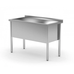 Stôl s jednokomorovým bazénom - výška komory h = 400 mm 1000 x 700 x 850/400 mm POLGAST 205107/4 205107/4