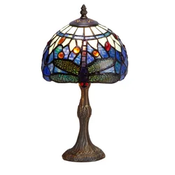 Stolní lampa Viro Belle Epoque Blue Zinc 60 W 20 x 37 x 20 cm