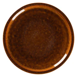 STONE Assiette plate 16 cm ambre