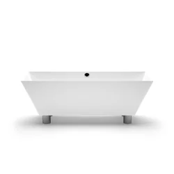 Stone bath Aura Doride white, 175x81 cm, with overflow