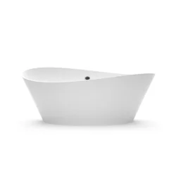 Stone bath Aura Iside white, 186x78 cm, with overflow