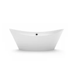 Stone bath Aura Talia white, 191x77 cm, with overflow