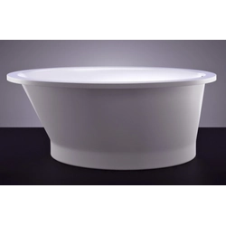 Stone bathtub Vispool Solare, 177x107 oval white