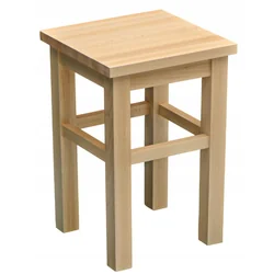 Stool stool, solid beech wood, 46 cm