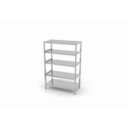 Storage rack with adjustable shelves, 5 perforated shelves | 900x400x1800 mm