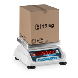 Store weight with verification 15kg / 5g 2 platforms + container