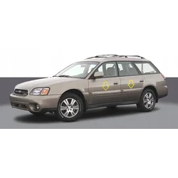 Subaru Outback 2000-2004 - Kromskyddande sidodörrslister