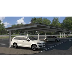 Sunfer Carport PR1CC4 | 4 Parkeringsplatser | Inklusive metallplåt