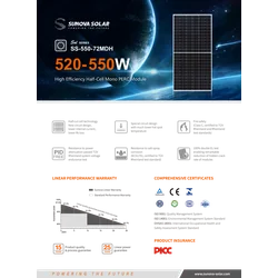 SUNOVA FOTOVOLTAÏSCH PANEEL SS-550-72MDH 550WP