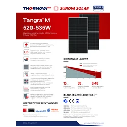 Sunova Solar SS-530-66MDH(T) 530W Srebrni fotonaponski modul