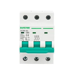 Suntree miniatűr áramkör-megszakító (MCB) 10A 3P 6KA C