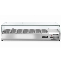 Superstructure with refrigerated display case 7 x GN 1/3 width 160cm - Hendi 232989