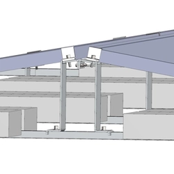 Support haut pour la construction de ballast non invasif de membrane de toit