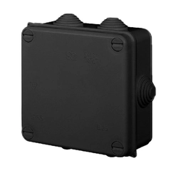 Surface-mounted box PK-4,134x134x64 IP55, EP-Lux,6 angina, black