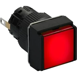 Svjetlo indikatora Schneider Electric SquareO 16, IP 65, crvena, integriranaLED, 24 V, konektor XB6ECV4BP